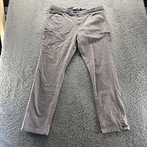 Hudson & Barrow Chino Pants Mens 38x32 Gray Cotton Spandex Slim Fit